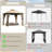 Outdoor Patio Gazebo 10x10, Heavy Duty Gazebos, Soft Top Gazebo with Square Metal Frame, Double Roof Canopy, Mosquito Nets & Privacy Enclosures