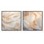 Abstrait blanc laiteux - Ensemble de 2 collages abstraits carrés-1684211844-1684211845