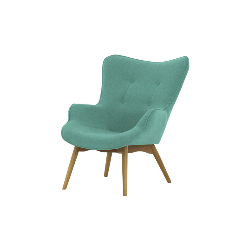 Rockwell Upholstered Accent Chair, Turquoise