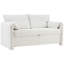 2 en blanc avec revêtement en chenille et mousse haute stable pour un confort familial