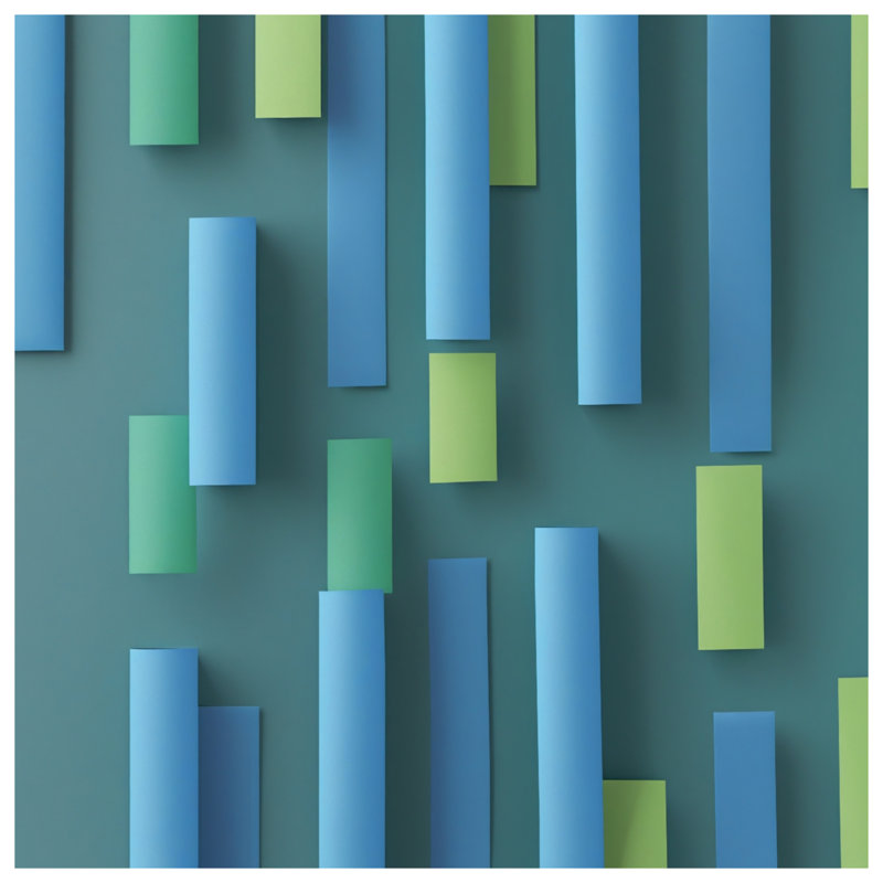 Tapisserie murale rectangulaire à blocs abstraits - formes géométriques, H 50 po x l 60 po avec 4 œillets