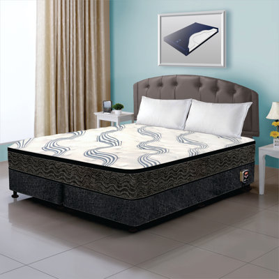 Matelas de lit d'eau moelleux à rembourrage à mouvement mi-haut 25 po