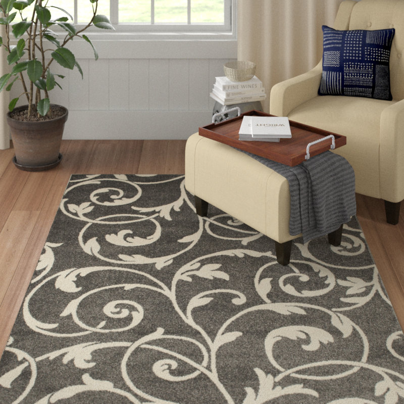 Sitz Washable Floral Indoor / Outdoor Rug, Rectangle 8'8" x 11'10"