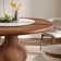 Gullveig Space-Saving Rotating Circle Dining Table With Lazy Susan Solid Wood Vase-Shape