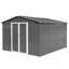 Abri de jardin en métal 12 pi x 10 pi entreposage extérieur blanc et gris-118112481-118112484