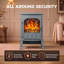 HOMCOM 39 cm W Grey Electric Stove
