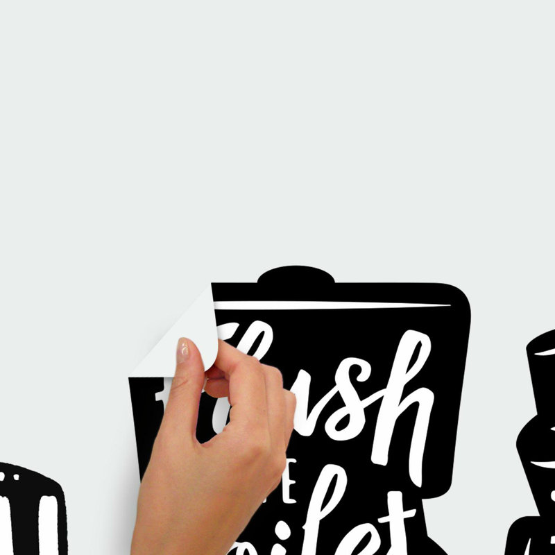 Adhésif décoratif «Wash Your Hands Soap Quotes»