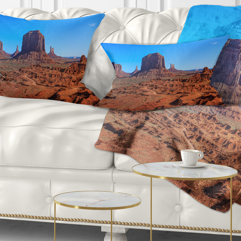 Landscape Printed Monument Valley National Park Lumbar Pillow