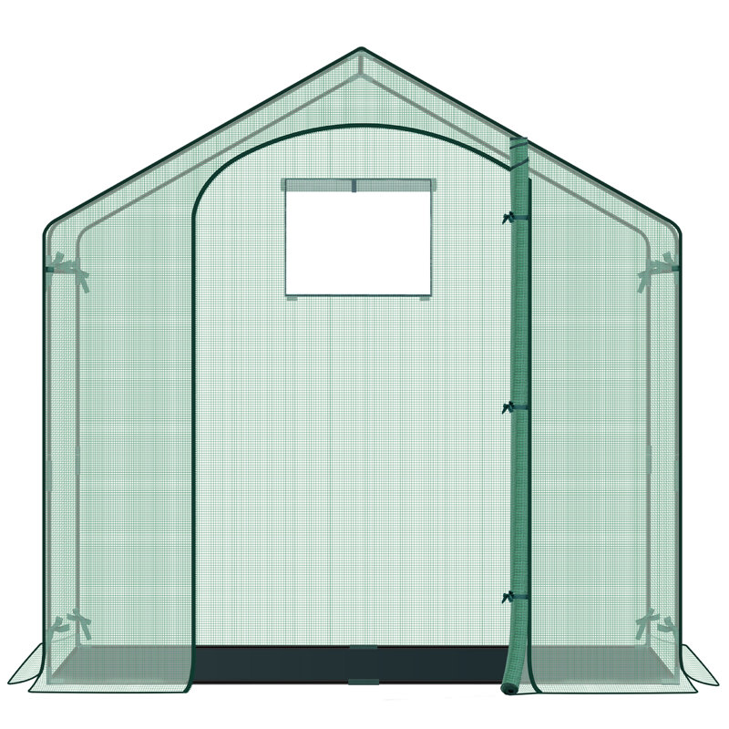 7 Ft W x 3 Ft D Walk-In Greenhouse, Green