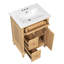 Meuble-lavabo 24 po avec lavabo en céramique, structure en bois massif, tiroir rabattable et tablette réglable