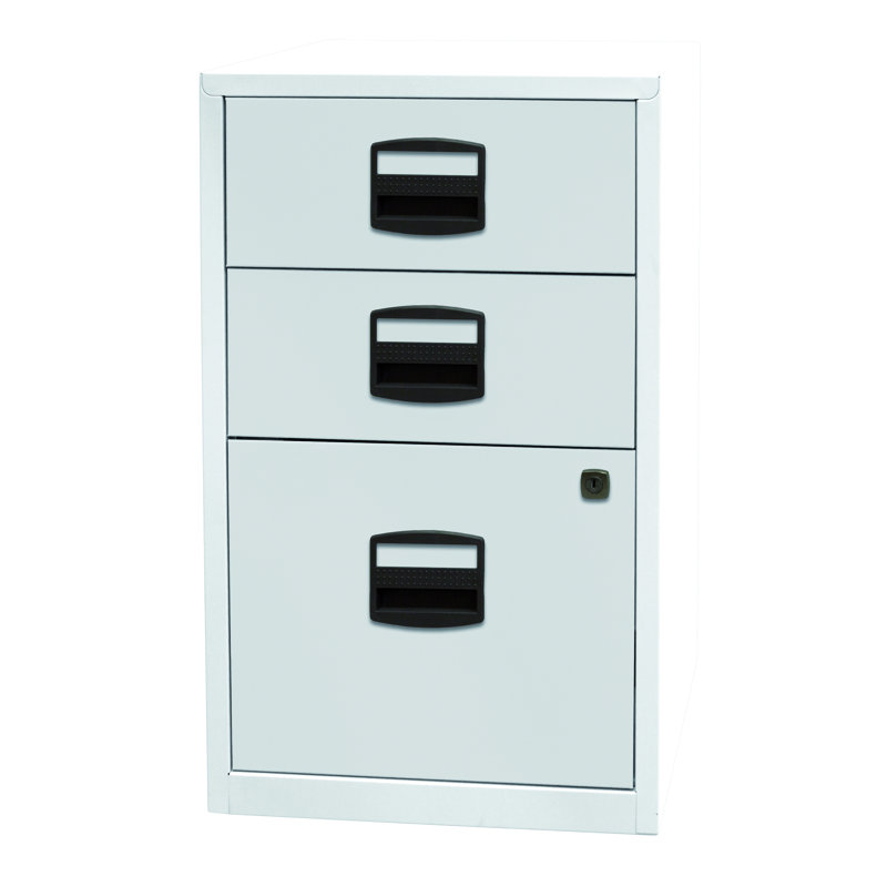 41.3 cm W 3 -Drawer Filing Cabinet, Grey/Brown/Blue