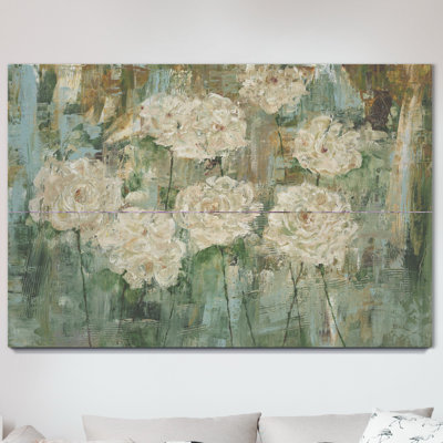 « roses i », peinture sur toile tendue