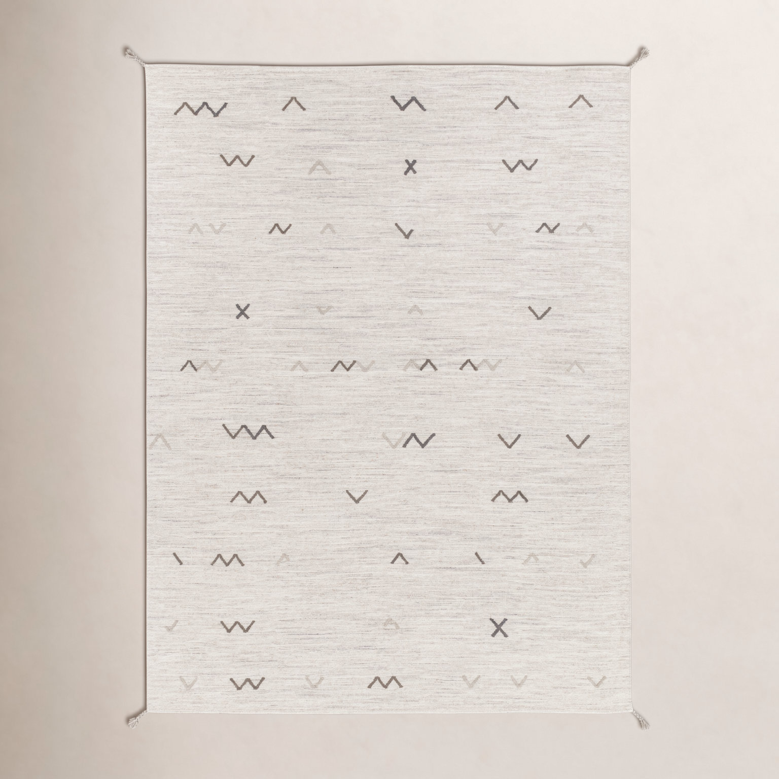Bodie Light Gray Brown Hand-Woven Wool Rug, Rectangle 4' x 6'