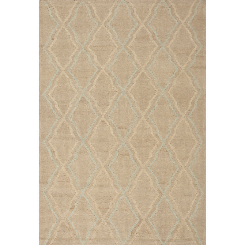 Tapis zone beige handwoven à tissage plat
