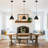 Hinsinger 1-Light 9.4“ Wide Single Cone Kitchen Island Pendant Light with Wood Accents-967346898