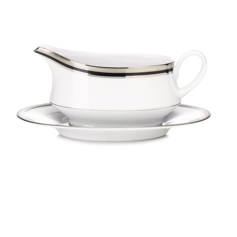 Saucière en platine Noritake Austin (2 pièces), 13 oz