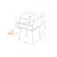 Contemporary Angled 1-Drawer Nightstand-360686560