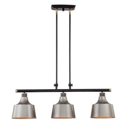 Luminaire suspendu pour îlot de cuisine 3 lumières Tattnall