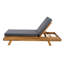 ENSEMBLE DE CHAISE LUNGE, ESPACE DISPONIBLE D'UN CÔTÉ, BOIS ACACIA SOLIDE AVEC COUSSIN DE FAUTEUIL (PLI triple)-1160004233