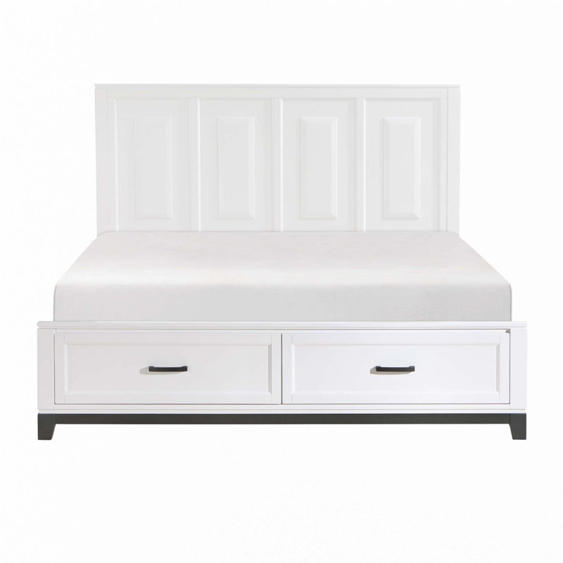 Lit plateforme avec meubles de chambre à coucher en bois avec tiroirs de rangement 1pc (seulement lit)