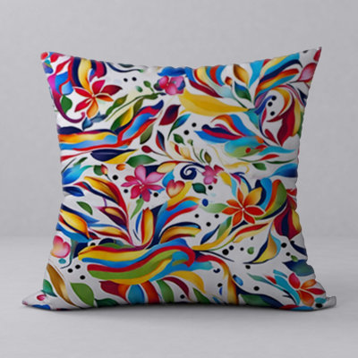 Pillow New ManosMorenas Vibrant Character & Patterns/ size 18"x18"