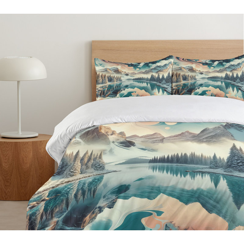 Lake Duvet Cover, Queen Duvet Cover + 2 Standard Shams