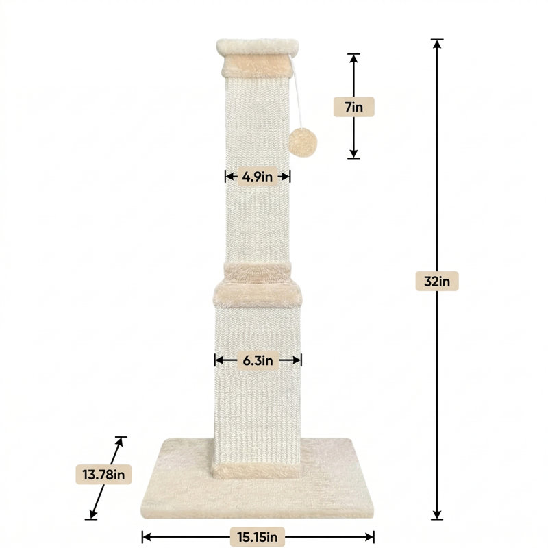 Grattoir pour chat 32 po Sisal