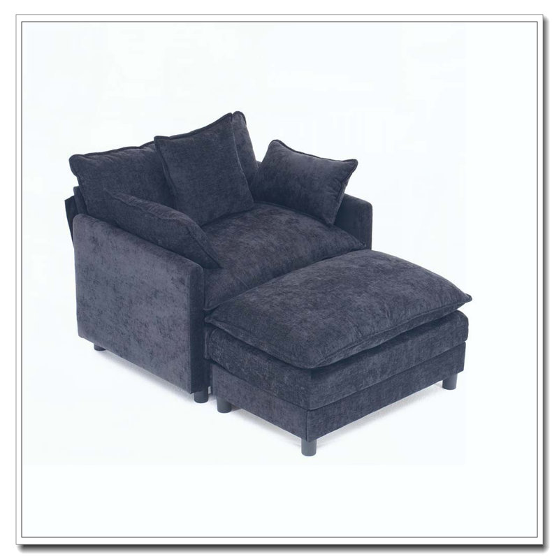 Fauteuil en chenille avec repose-pieds