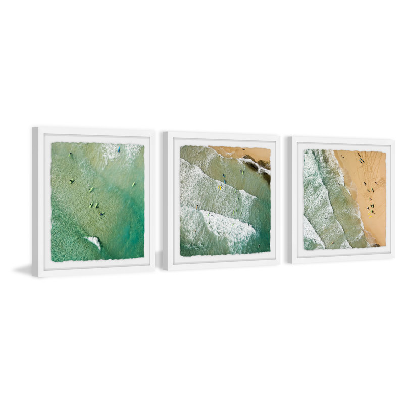« ondulations ii triptyque », ensemble de 3 reproductions de photos encadrées, H 24 po x l 24 po x L 1,5 po