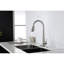 Stainless Steel Pull Down Kitchen Faucet With Deck Plate - Brushed Nickel, High Arc Single Handle, Contemporary Appeal Modern In Nickel Steel, Installation-994505787