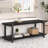 Modern Wood And Metal Shoe Storage Bench