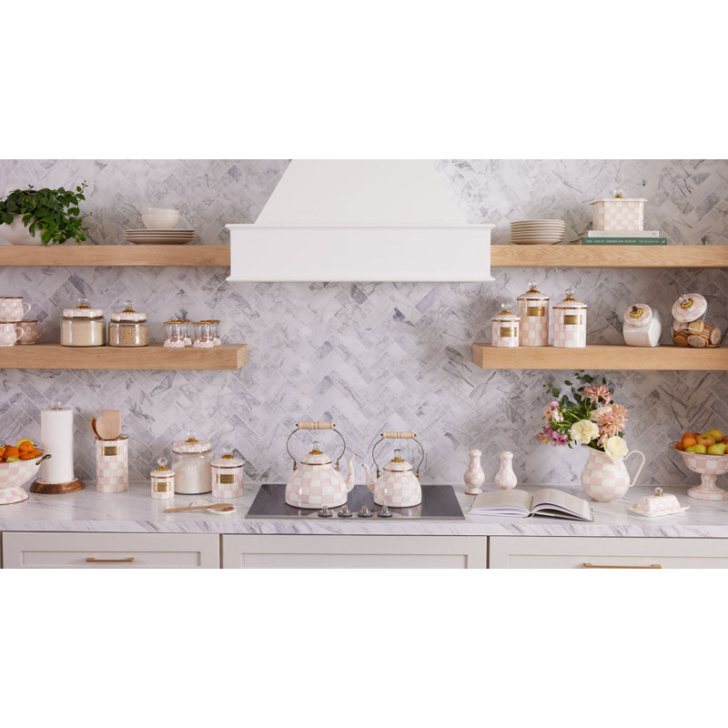 Rosy Check Kitchen Canister Medium, 96"