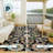 Machine Washable Indoor/Outdoor Chantille ACN2587 Floral Rug-829140947-829140943