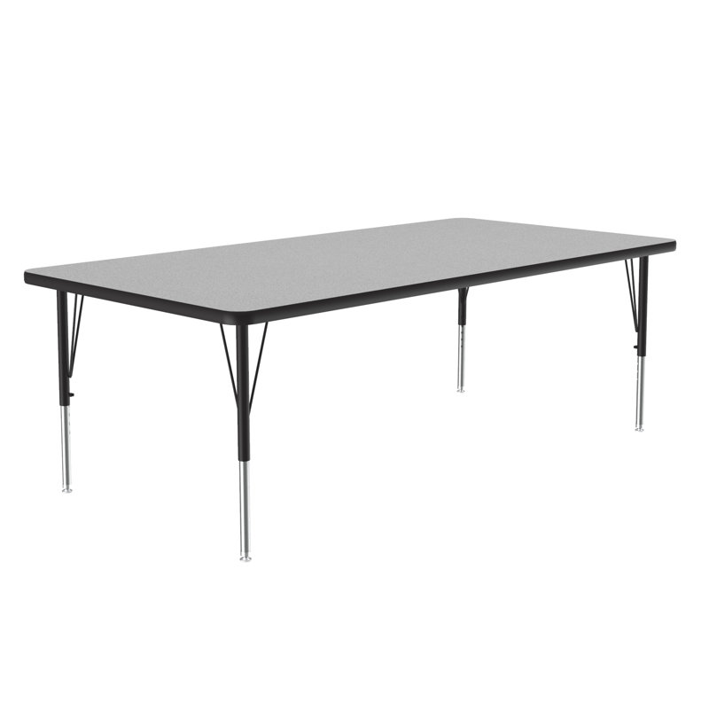 Laminate Adjustable Rectangle Activity Table, 29" H x 72" L x 30" W, Gray Granite
