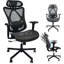 Chaise de bureau en filet, chaises de bureau ergonomiques avec roulettes, support lombaire réglable, accoudoirs, chaise de bureau à haut dossier inclinable avec roulette silencieuse pour le bureau, , les jeux