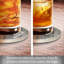 Sous-verre à chevrons rond et simple à chevrons Créez votre propre ensemble