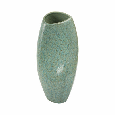 Earthenware Decorative Vase - Modern Curved Design, Handcrafted Ceramic Accent Piece For Stylish Home Decor