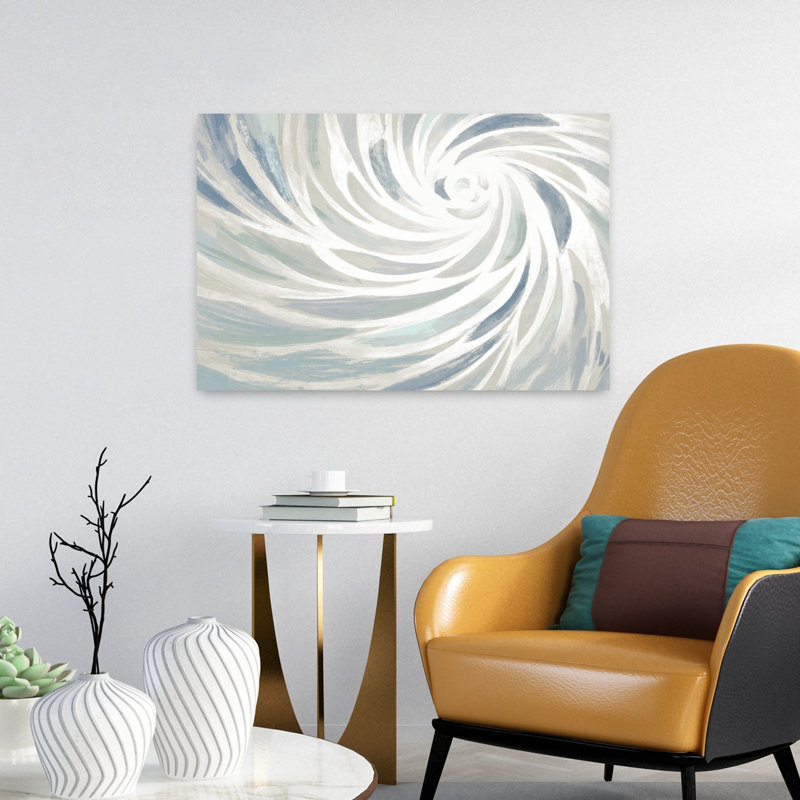 Vortex gris apaisant, art contemporain abstrait, H 24 po x l 16 po