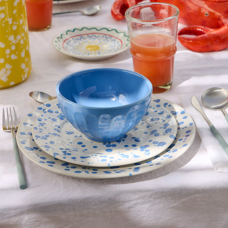 Rafaela Salad Plates, Cornflower Blue