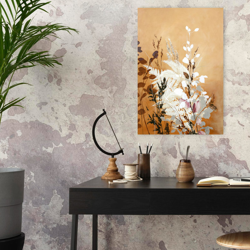 Feuilles lumineuses 5, art contemporain abstrait, H 24 po x l 16 po