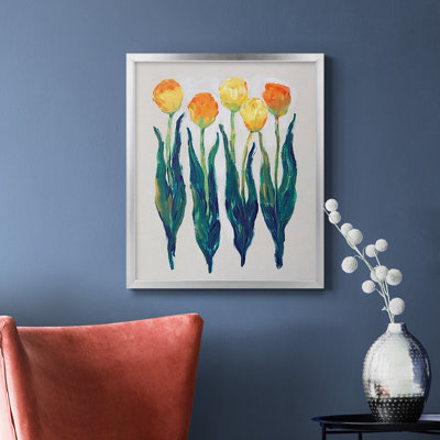 Tulips in a Row I Premium Framed Canvas - Ready to Hang
