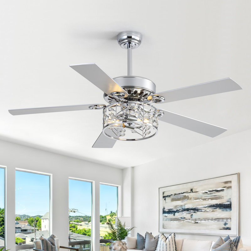 52-Inch Modern Ceiling Fan with Light