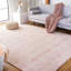 Tapis rose foncé / ivoire en laine touffetée à la main Noor-541710631