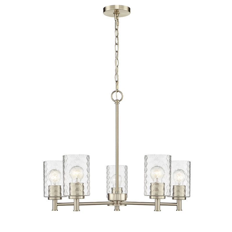 Lustre classique / traditionnel à 5 lumières Charis, Or moderne