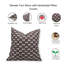 Housses de coussin en lin à motif bloc Fab Fabine (Titli, brun)-97418918