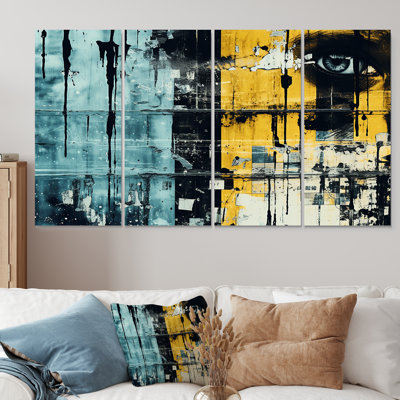 "Urban Odyssey Collages II - Abstract Collages", art mural sur toile