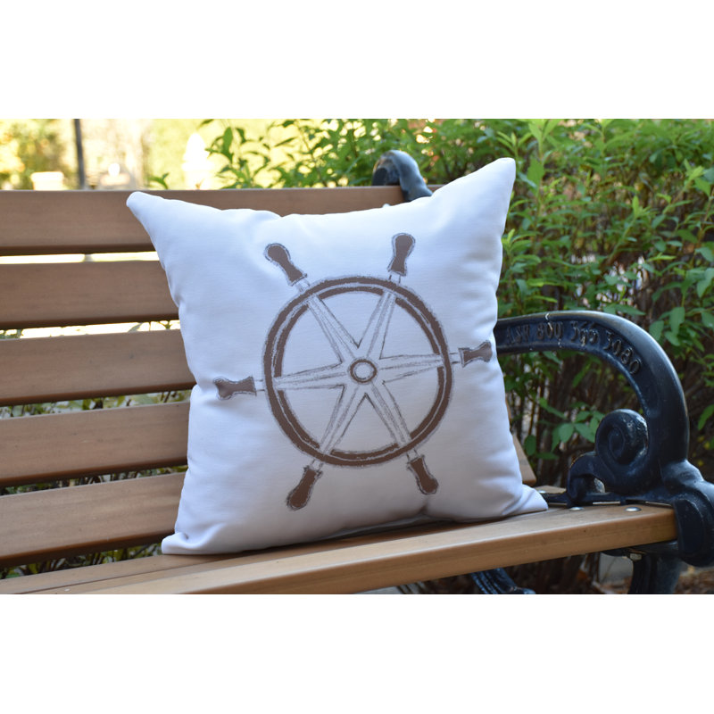 Housse et insert de coussin carré extérieur Nantucket, Ivoire, 20 po x 20 po