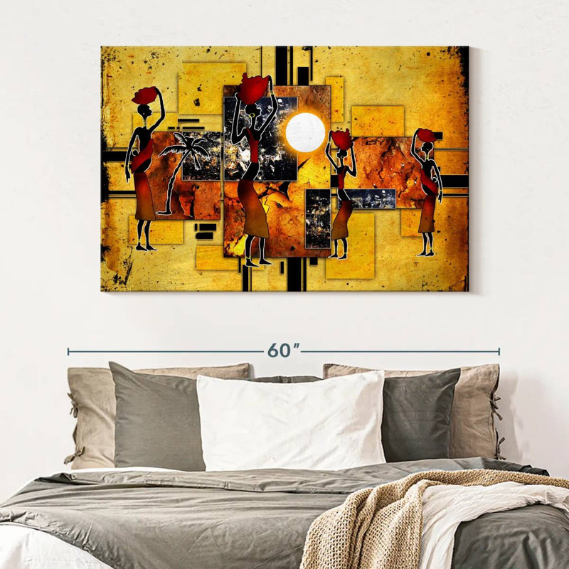Leisha African Commune, 34" H x 51" W