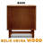 Gerrell Elara Solid Wood 2-Drawer Nightstand with Sculpted Front – Mid-Century Modern Bedside Table for Bedroom or Living Room, Walnut Finish-112747308