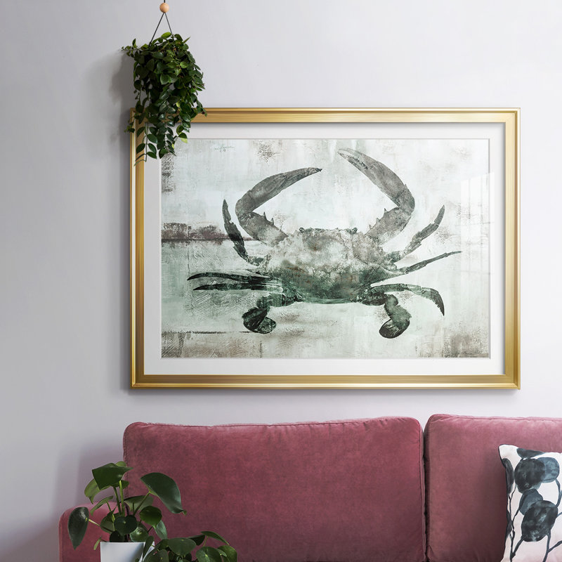 Neutre crabe I, impression sur papier, Or, H 15 po x l 21 po x P 1,5 po